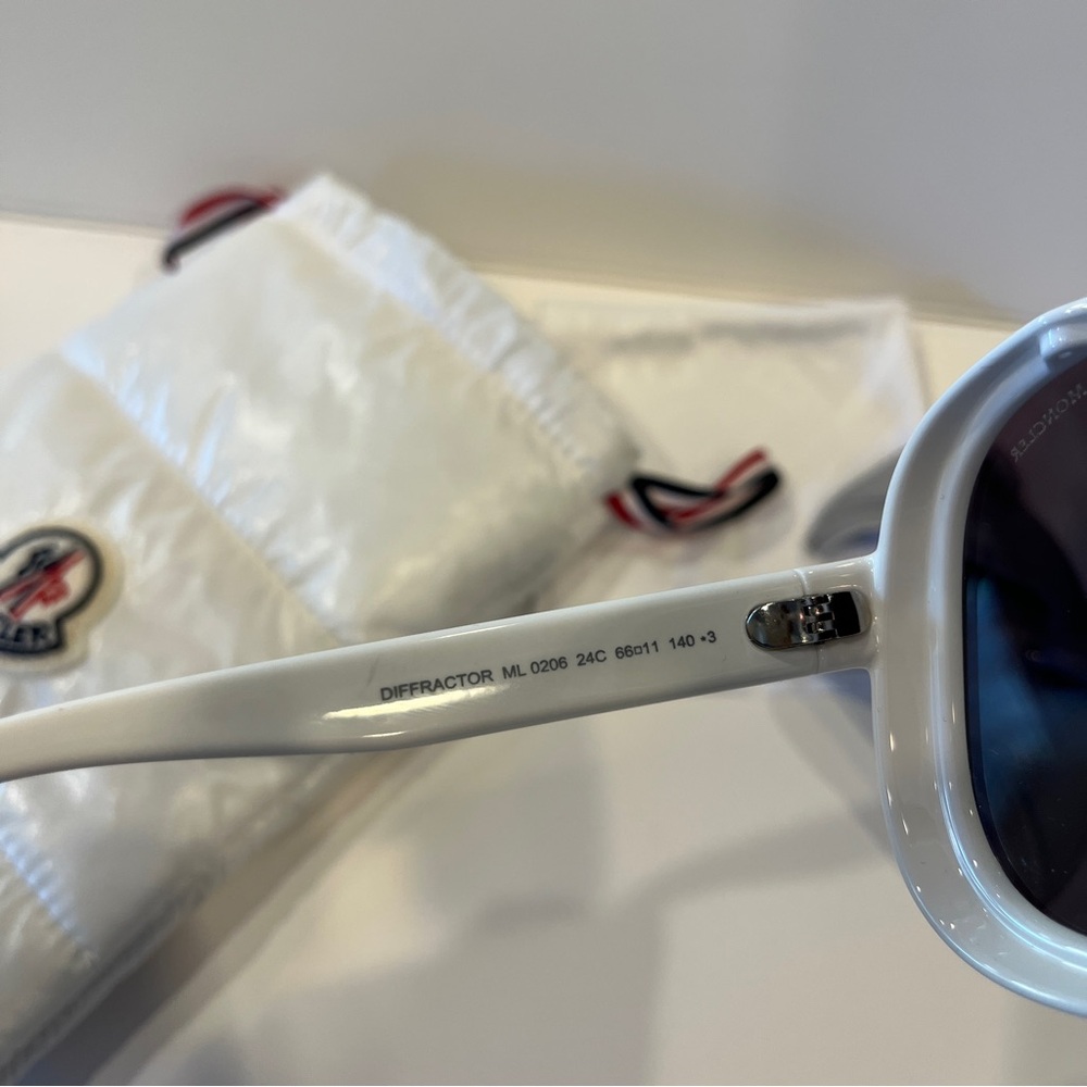MONCLER “Diffractor” ML 0206 white shield sunglasses, 100% AUTHENTIC, NEW!! - Picture 11 of 11